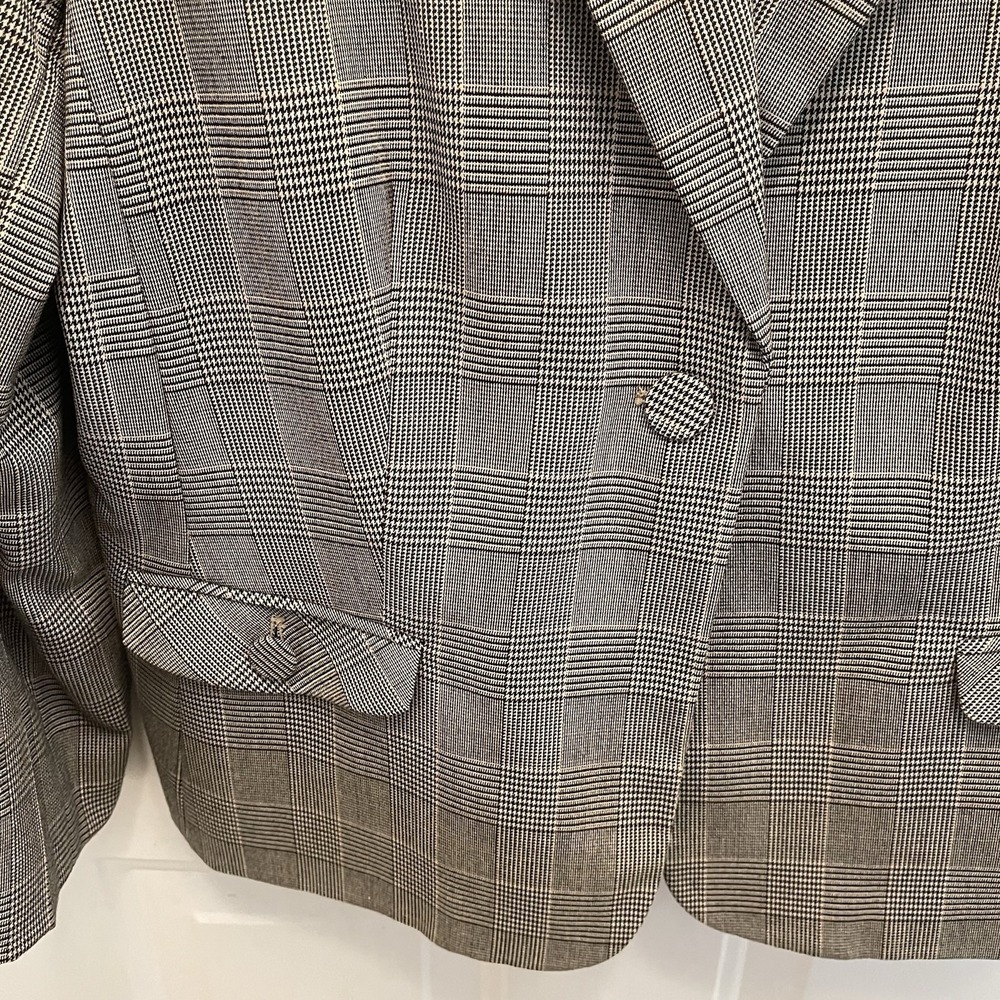RENA ROWAN Glen Plaid‎ Blazer Women's Stretch Size 18 Career Academia - Picture 3 of 9